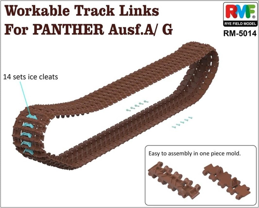 Rye Field 1:35 RM5014 Workable Track Links for Panther Ausf.A/G - Kit Accessory Part - Image 4