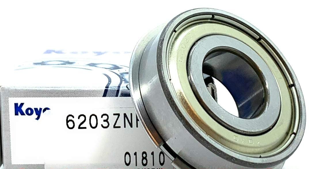 6203 ZZ NR KOYO 6203 ZNR Shielded Bearing with a snap Ring 17x40x12 mm