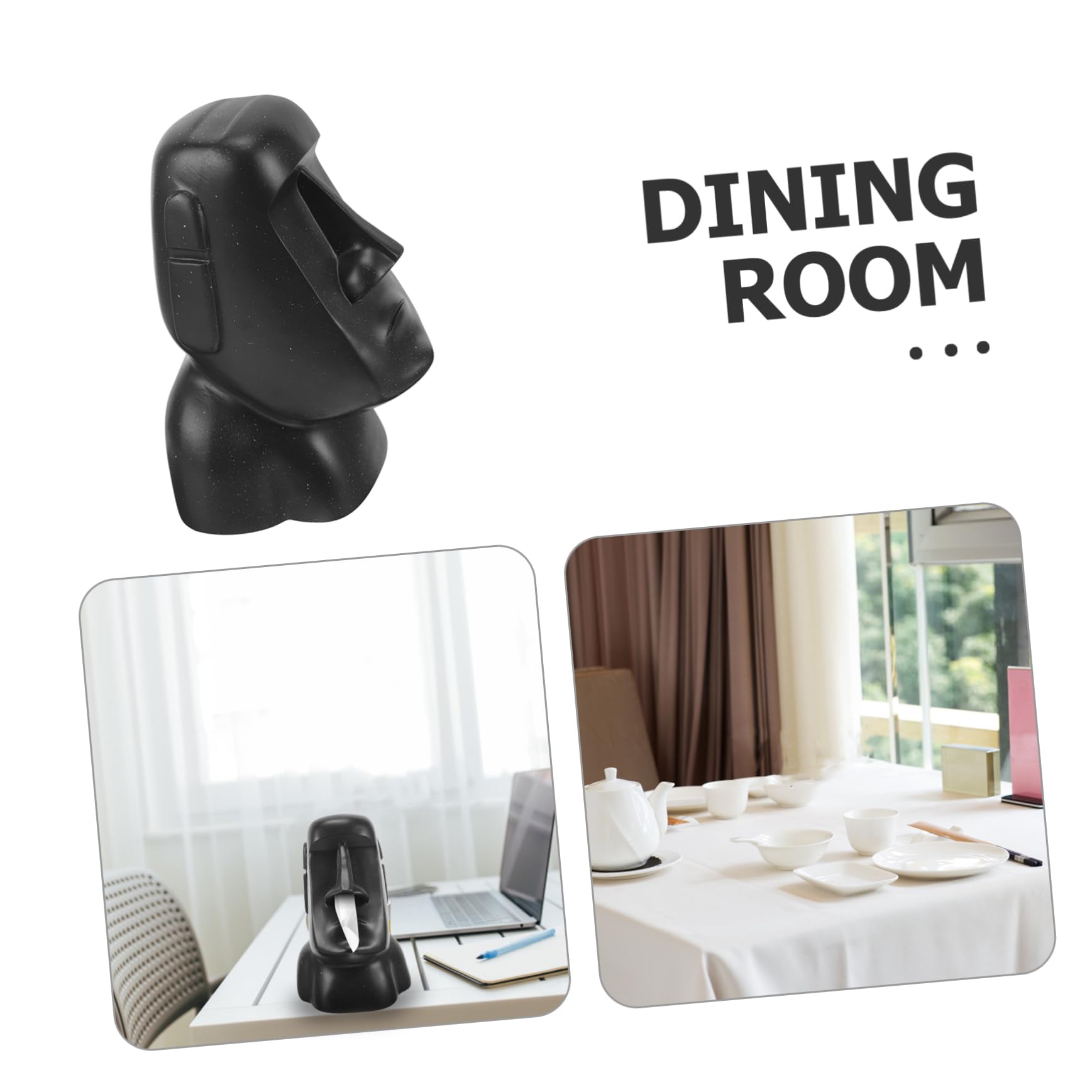 Moai Statue Taschentuchbox Kunstharz Kreativer Serviettenhalter Für Bad Schlafzimmer Küche