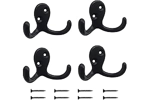 Kruodop 4 Pack Wall Hooks - Double up your hanging space in style