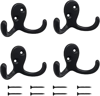 Kruodop 4 Pack Wall Hooks Wall Mounted Coat Hooks for Hanging Heavy Duty...