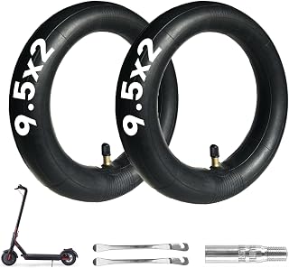 9.5x2 Scooter Inner Tube, 9.5 inch Tires Replacement, for Niu KQi3 Sport/Pro/Max Electric Scooter [Thickened] [Valve Extension] [Tire Levers] (2 Pack)