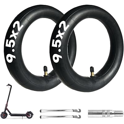 9.5x2 Scooter Inner Tube, 9.5 inch Tires Replacement, for Niu KQi3 Sport/Pro/Max Electric Scooter [Thickened] [Valve Extension] [Tire Levers] (2 Pack)