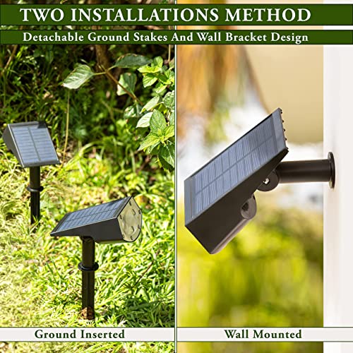Moss & Stone Solar Landscape Spotlights, 2 Pcs Solar Spotlights Outdoor Waterproof Ipx7, 3 Modes Led Outdoor Garden Lights Auto On/Off For Yard, Porch, Driveway Walkway Wall #TOP5