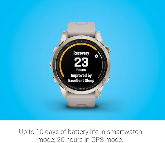 Garmin epix Pro (Gen 2) Sapphire, High Performance Smartwatch, 42mm, Sand