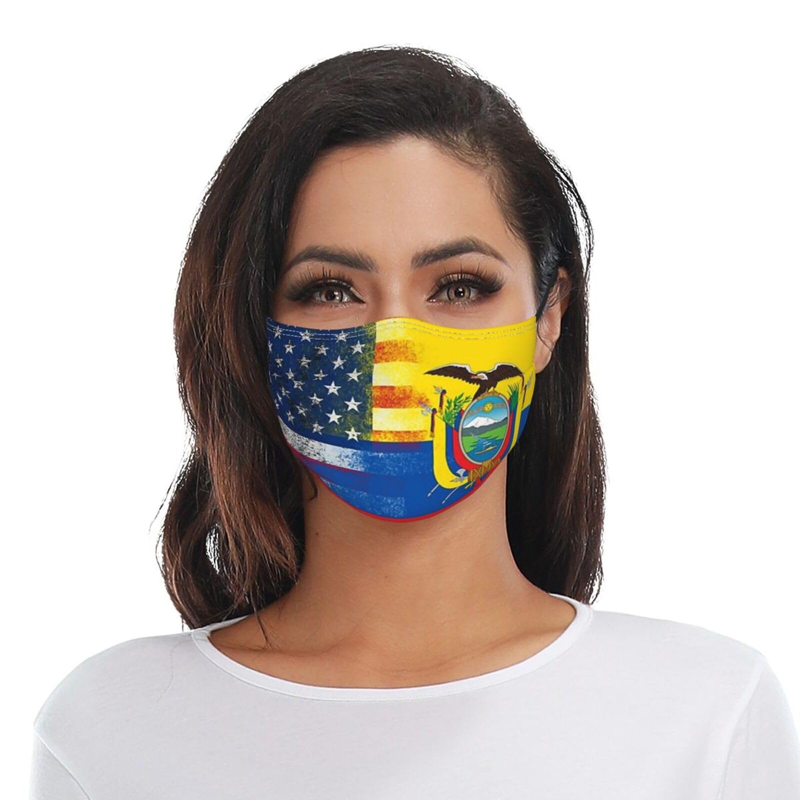 American Ecuadorian Flag Adult Dust Mask Adjustable Dust Face with 2 Filter73
