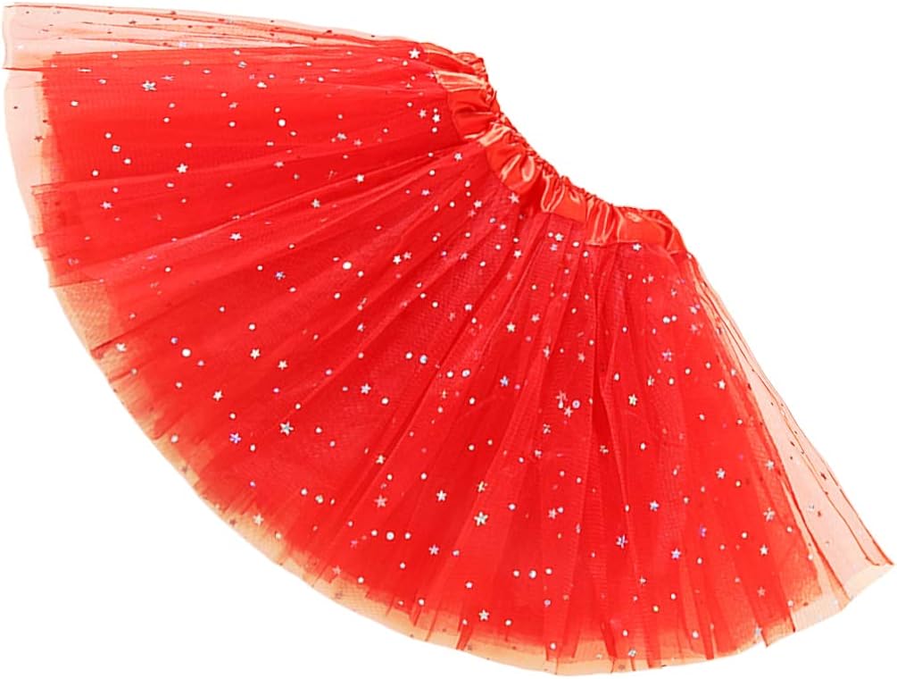 Womens Adult Sparkle Elastic 3 Layered Tulle Tutu Skirt (Pink, One Size) : Clothing, Shoes & Jewelry