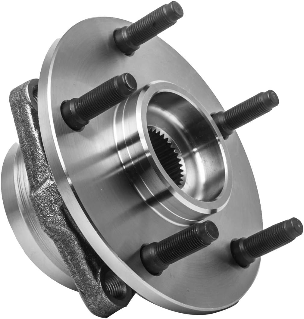 Front Wheel Hub and Bearing Assembly Compatible With 1994 95 96 97 98 1999 Dodge Ram 1500 (Fits 4WD Vehicles With 2-Wheel ABS) AUQDD 515006 [5 Lug Hub,4WD 4X4](Withot ABS Sensor)