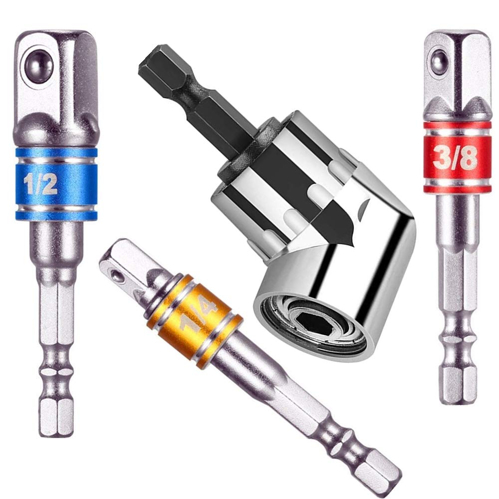 Impact Driver Socket Adapter,Drill Screwdriver Bits,90 Degree Impact