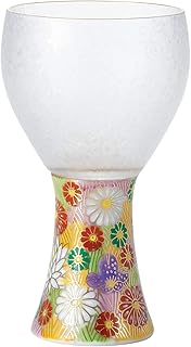 ADERIA 9565 Sake Glass 5.1 fl oz (150 ml) Craft Sake Glass Mellow Mizore Kutani Made in Japan