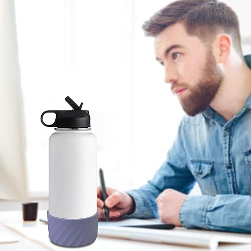 Miniatura 5 de Msriky Bota protectora de silicona para Hydro Flask de 12 a 24 onzas, Stanley Quencher H2.0 40 oz 30 oz y más Brand Yeti, Simple Modern, Accesorios