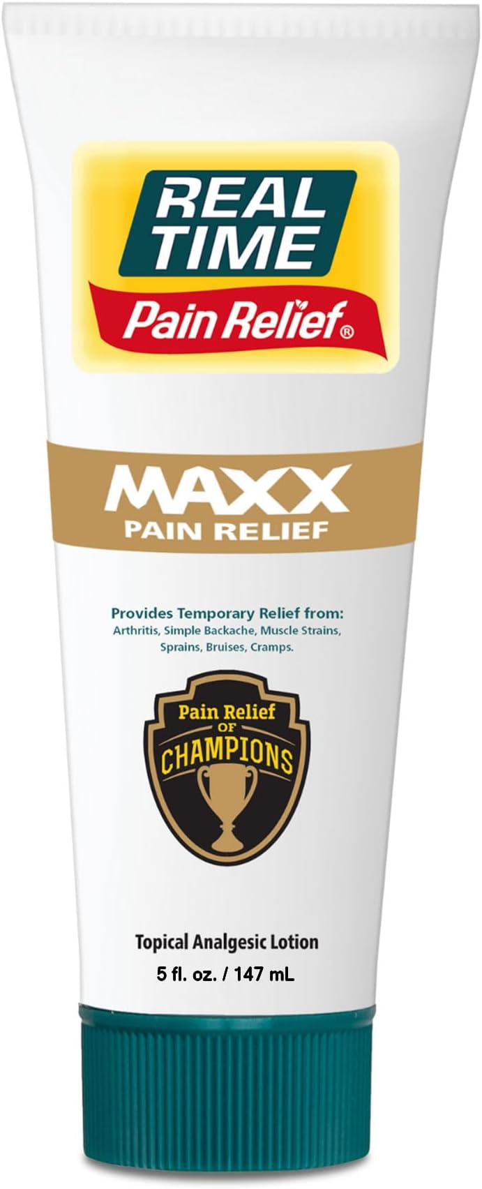MAXX 5oz Tube | 18 Natural Ingredients: Arnica, Menthol & Peppermint | Maximum Strength Muscle Pain Relief Lotion for Arthritis, Hands, Ankles, Back, Shoulders, Knees & Joints
