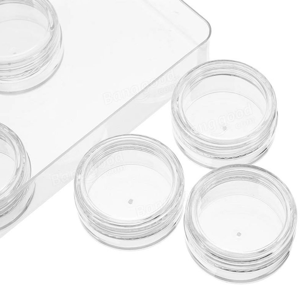Furnido 12 Runde Kunststoffdosen – Transparent, Mit Schraubdeckel, Für Make-up, Cremes & Reise