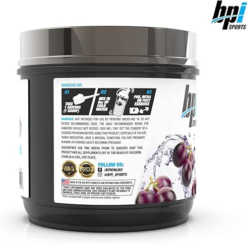 Miniatura 9 de BPI Sports Best BCAA péptidos aminoácidos de cadena ramificada, polvo energizante