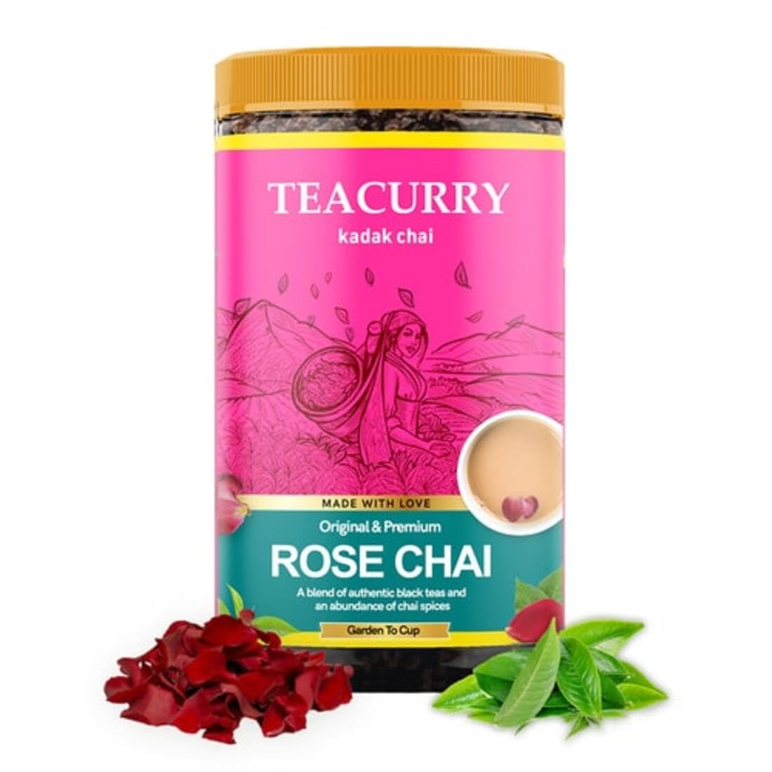 Just Vedic Rose Chai Patti (100 Grams, 50 Cups) - Rose Tea Loose Leaves for Immunity, Skin Glow, and Stress Relief Free… (B09TPR2SQM) Amazon Price History, Amazon Price Tracker