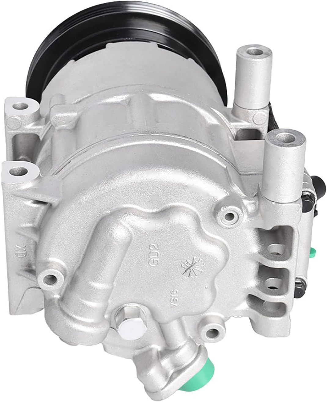 AC Compressor and A/C Clutch, A/C Ports 4 Grooves Replacement for Accent 1.6L 2006 2007 2008 2009 CO 10925C 10361991 1010925 60-02433NA