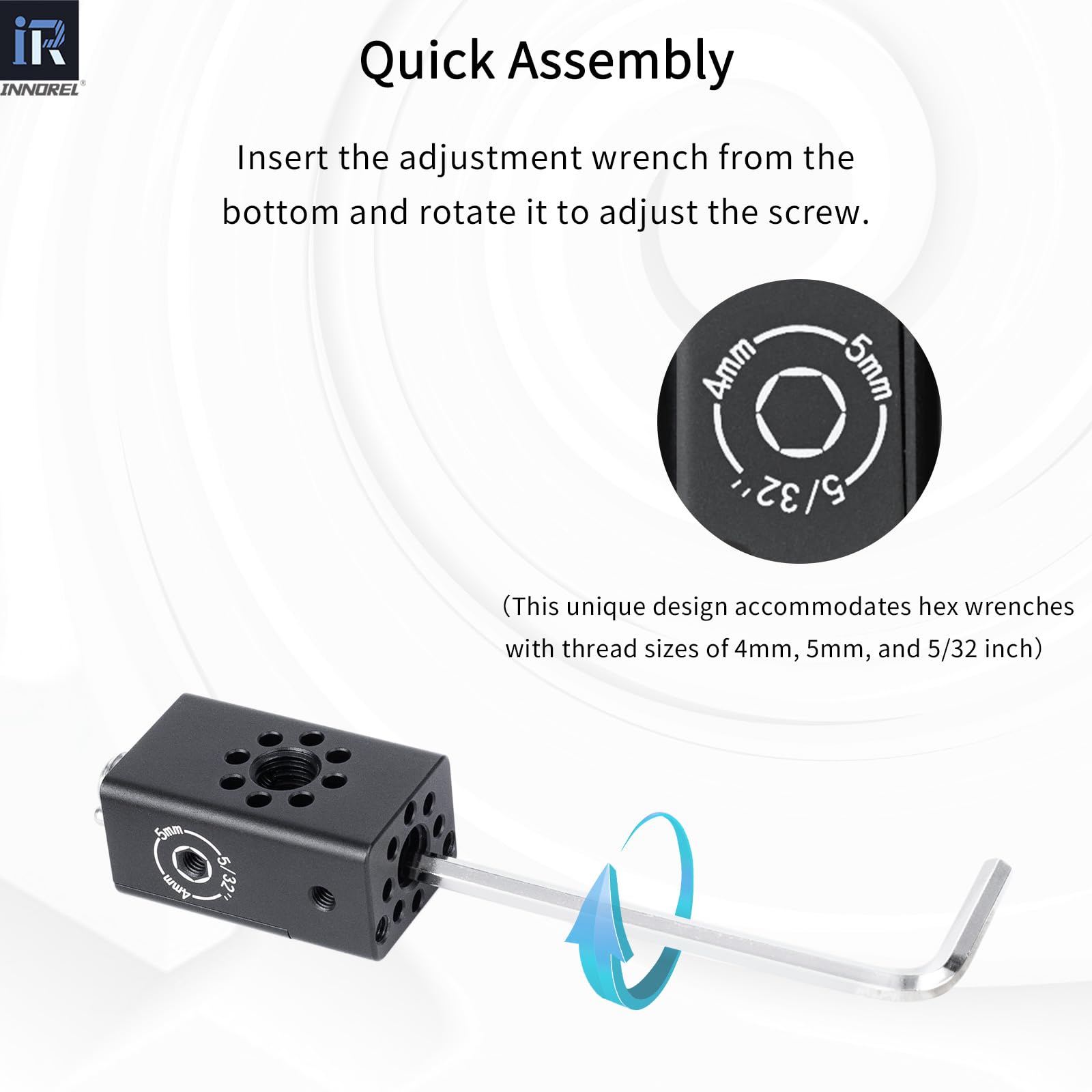 INNOREL CB1 Maniglia multifunzione in lega di alluminio CNC per videocamera,con fori di posizionamento Arri da 3/8" per telai di gabbie per videocamere, attrezzature video fai da te