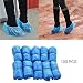 Vanker - 100 cubrezapatos desechables de plástico azul impermeables