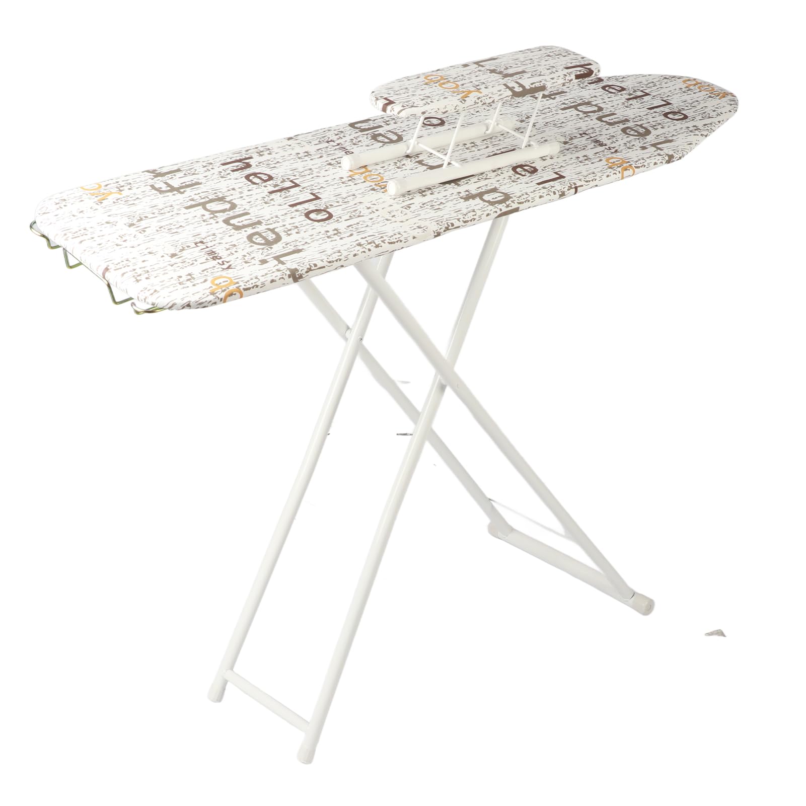 Tabla de Planchar Plegable, Soporte de Plancha Portátil de Gran Superficie, Color Blanco para Viajeros o Mudanzas, 1 Tabla de Planchar