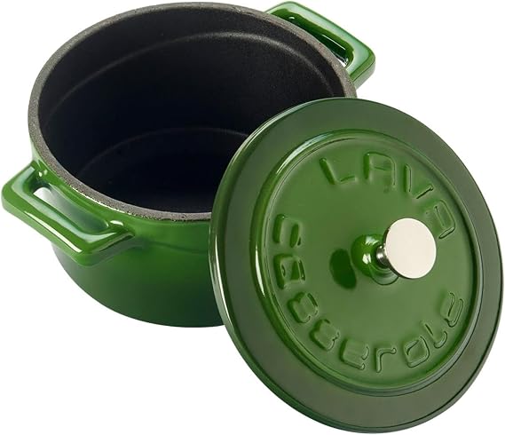Lava Metal Casting Mini Cookware, Trendy, 10cm, 0.35 L Volume, Green