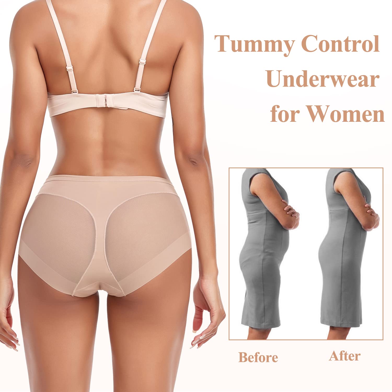 JOYSHAPER Culotte gainante pour femme - Culotte de compression invisible - Soulève les fesses