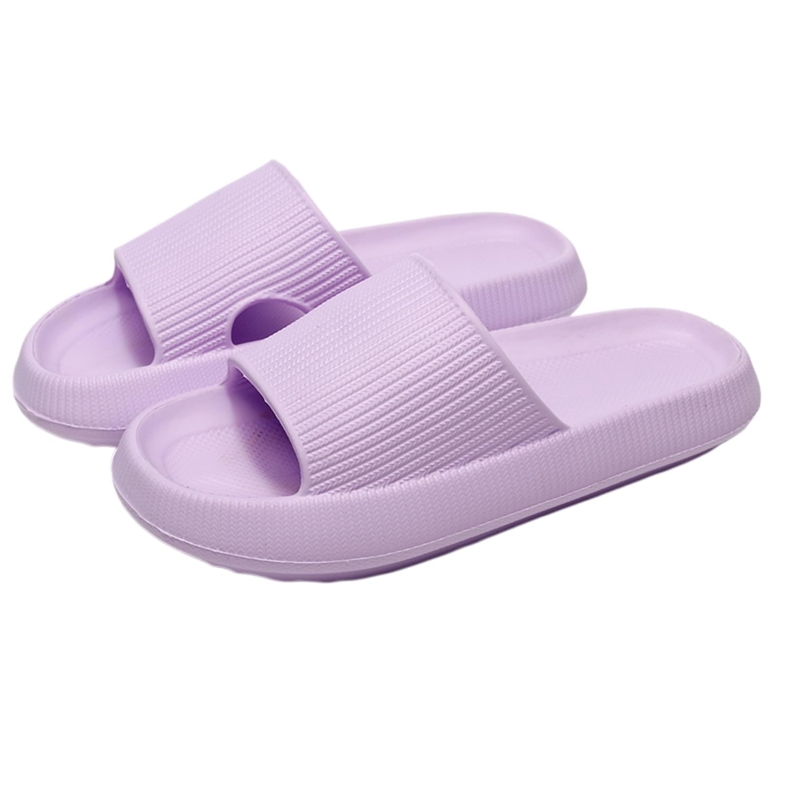Gyios Women's Purple Eva Summer Slippers Thick Platform Cloud Beach Soft Sole Slide Sandals Leisure Men