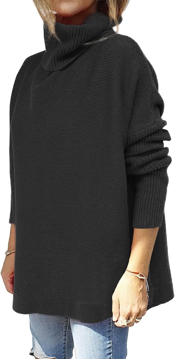 EFAN Women's Turtleneck Oversized Sweaters Fall Outfits Clothes Long Pullover Winter Tunic Tops 2025 - Image 2