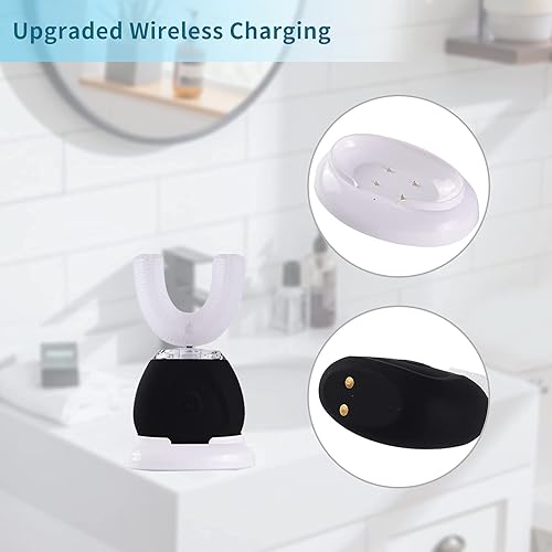 Miniatura 7 de Xiarden Cepillo de dientes auto ultrasónico en forma de U automático 360 con luz azul que blanquea para los adultos