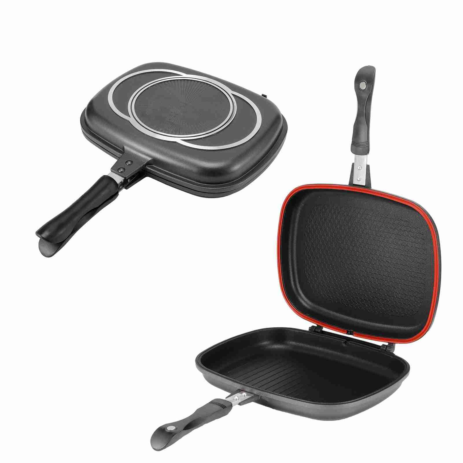 Poêle à frire double face nomade pour camping et jardin
