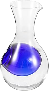 Cold Sake Decanter Glass Wine Decanter Clear Red Wine Carafe 400ml Wine Aerator Handmade Base Glass Pitcher Ice Wine Jug Whiskey Decanters Red Wine Carafes