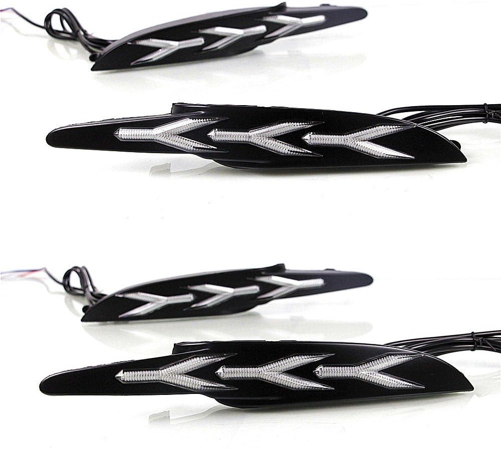 LED Daytime Running Light compatible for Mazda 3 Axela 2017 2018, LED 6000K DRL With Yellow Streamer Turn Signals