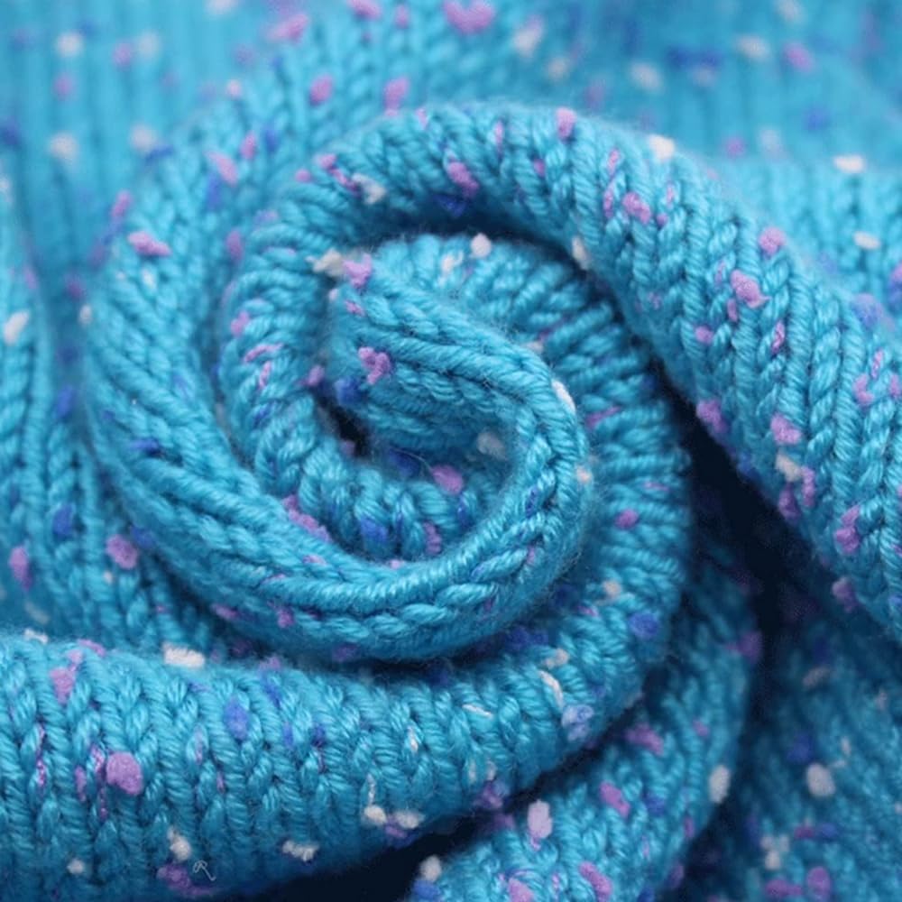 White Soft Tweed Twinkles Yarn DIY Sweater Scarf Gloves Yarn Light Worsted Weight Crochet Knite Thread for Beginner Fashion Thread 500g/1740 Yards
