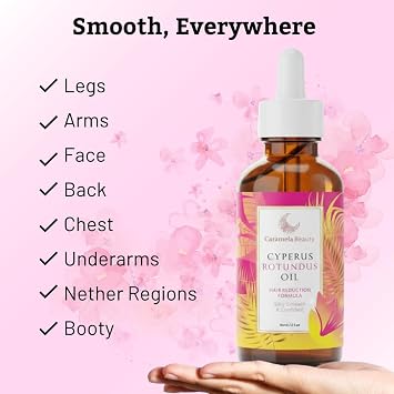 Botanical Body Oil, 60ml After-Shave and Post-Wax Moisturizer with Jojoba, Rosehip and Sweet Almond Oils for Silky Smooth Skin, All Skin Types