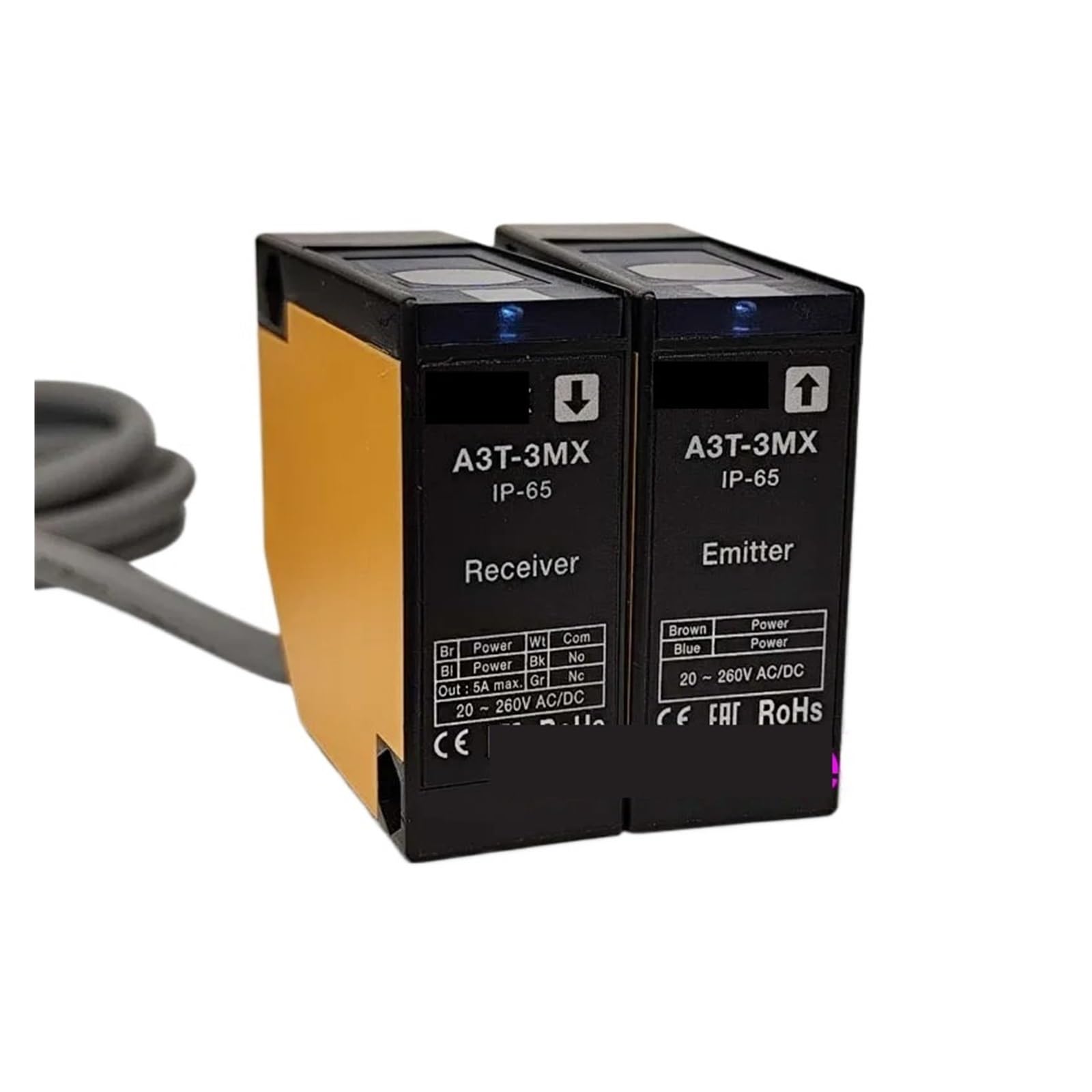 CXFCIHFT 1PCS Power Photoelectric Switch Sensor A3T-3MX 3MXB 3MXD 10MX 10MXP 10MXB 20MX(A3T-3MXD)