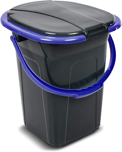 Green Blue GB320GO Toilette Turistica Secchio Toilette Portatile 19 Litri Diversi Colori Viaggio Campeggio WC Resistente (Nero-Blu) - 6