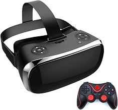 VR V3H Helmet Glasses 3D Virtual Reality Headset Video Game Goggles Video Game Binoculars VR All-in-One (Color : Black)