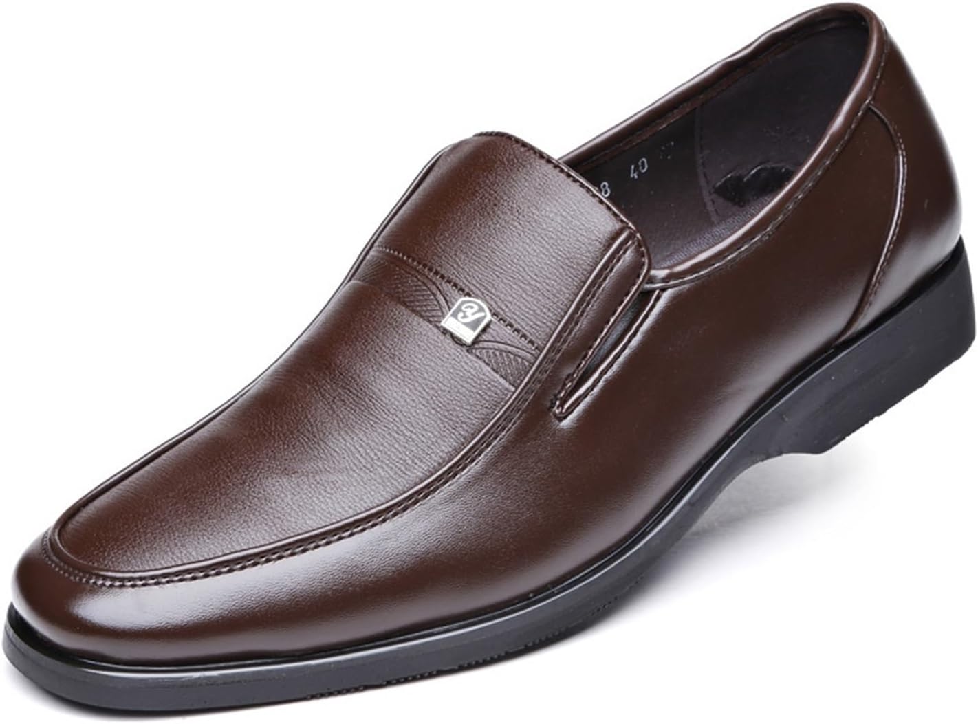 Dress Shoes for Men Men's Classic Black Business Leather Dress Shoes - Formal Office Footwear, Plus Size Genuine Leather