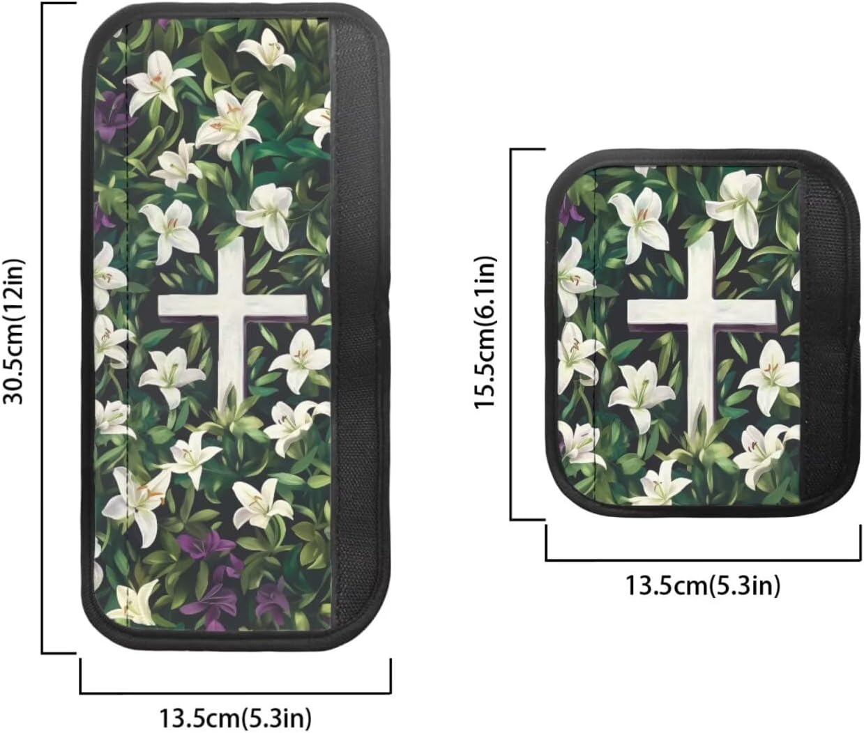 Easter Cross Pattern Refrigerator Handle Covers Lily Floral Print Washable Fridge Oven Door Handle Cloth Protector 6 Pieces Kitchen Appliance Protective Gloves for Easter Kitchen Decor