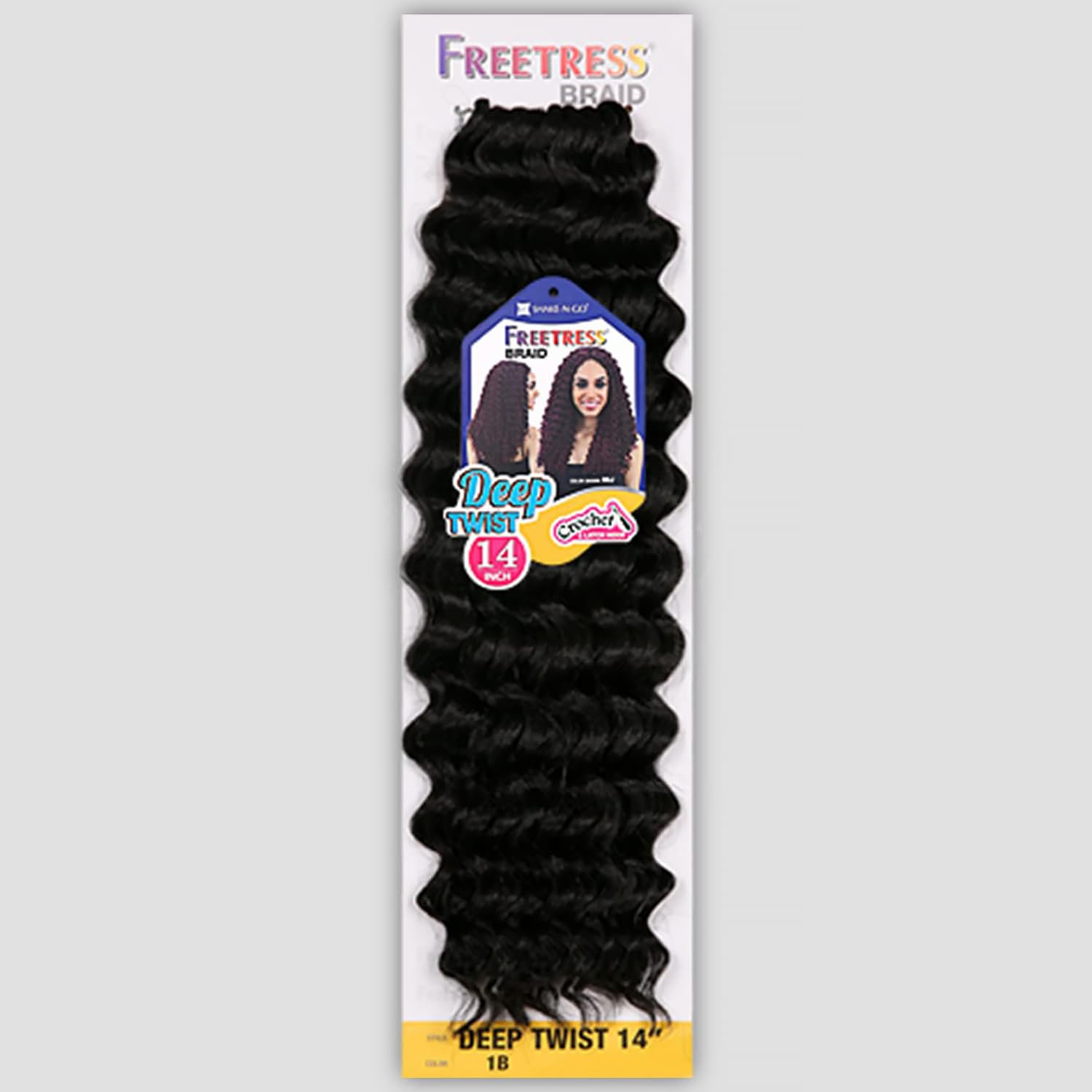 Freetress Synthetic Crochet Braid - DEEP TWIST 14" (4 Pack, 1)