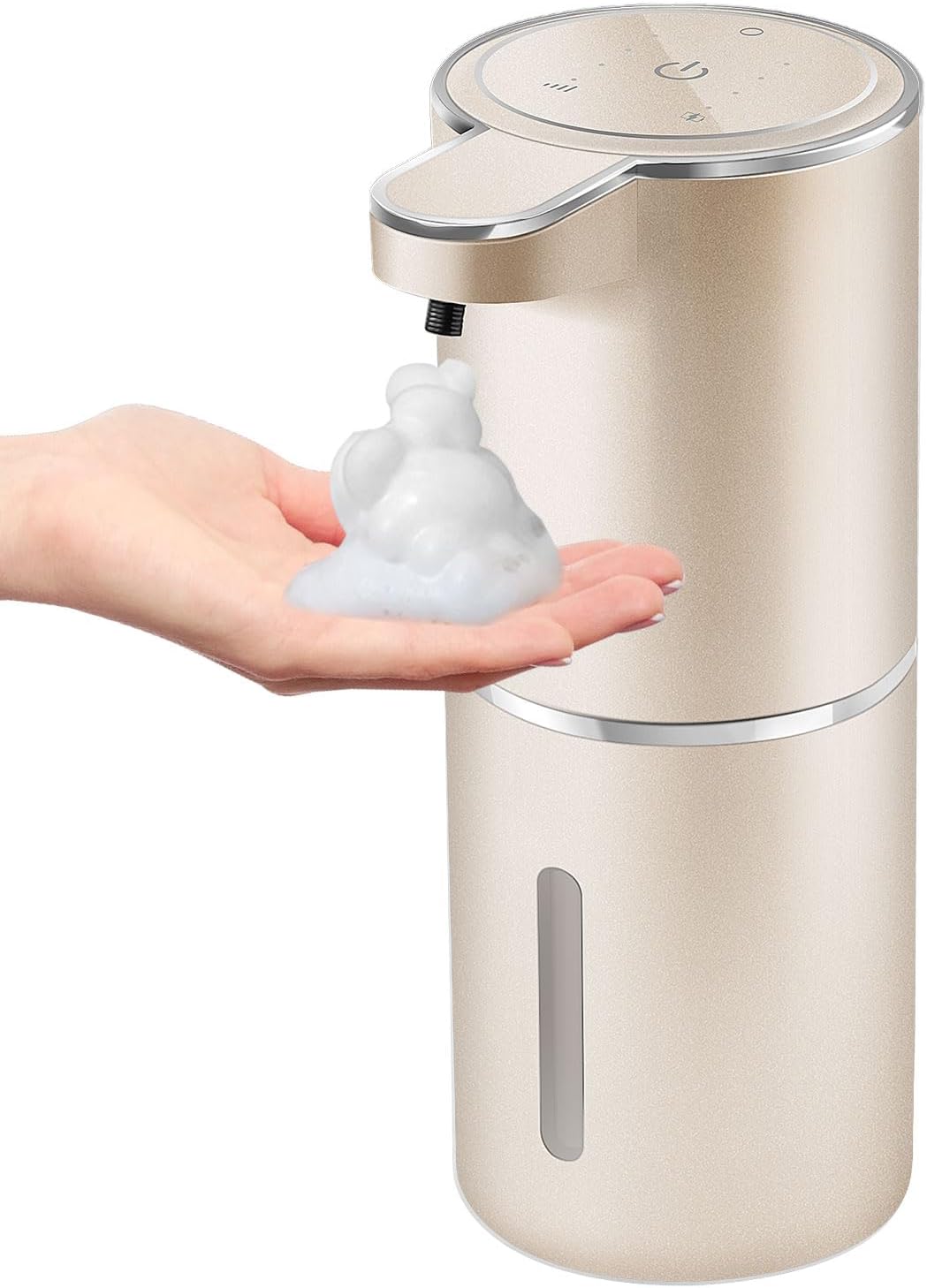 Automatic Foaming Soap Dispenser,4-Level Adjustable Foam, Wall Mount Soap Dispenser,USB Rechargeable,12.8oz/ 380ml,Touchless Hand & Dish Soap Dispenser for Bathroom, Kitchen,Hotel, Restaurant