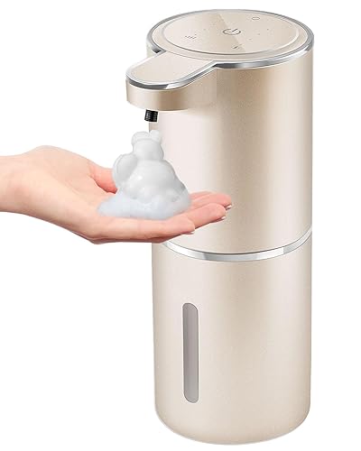 Gotofine Automatic Foaming Soap Dispenser,4-Level Adjustable Foam, Wall Mount,USB Rechargeable,12.8oz/ 380ml,Touchless Hand & Dish Soap Dispenser for Bathroom, Kitchen,Hotel, Restaurant