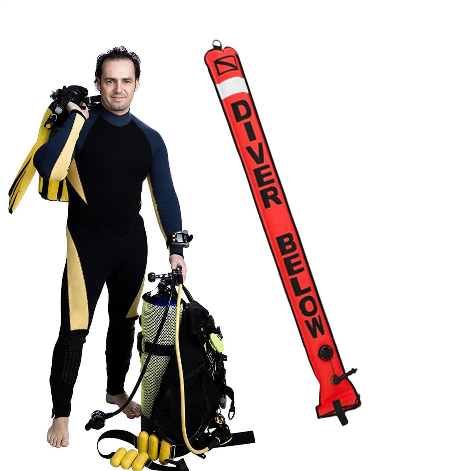 Boa sommergibile – galleggiante gonfiabile di segnalazione di sicurezza, struttura in nylon antistrappo, design sicuro della valvola ad aria, equipaggiamento di segnale visivo portatile, perfetto per