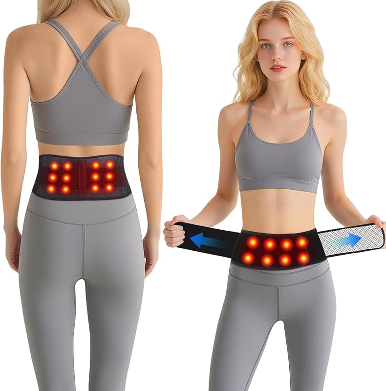 Heated Back Braces, Back Support Belt with Magnet, Self Heating Lower Support Back Braces for Lower Pain Relief, Adjustable Lumbar Support Belt for Herniated Disc,Sciatica,Scoliosis (L)