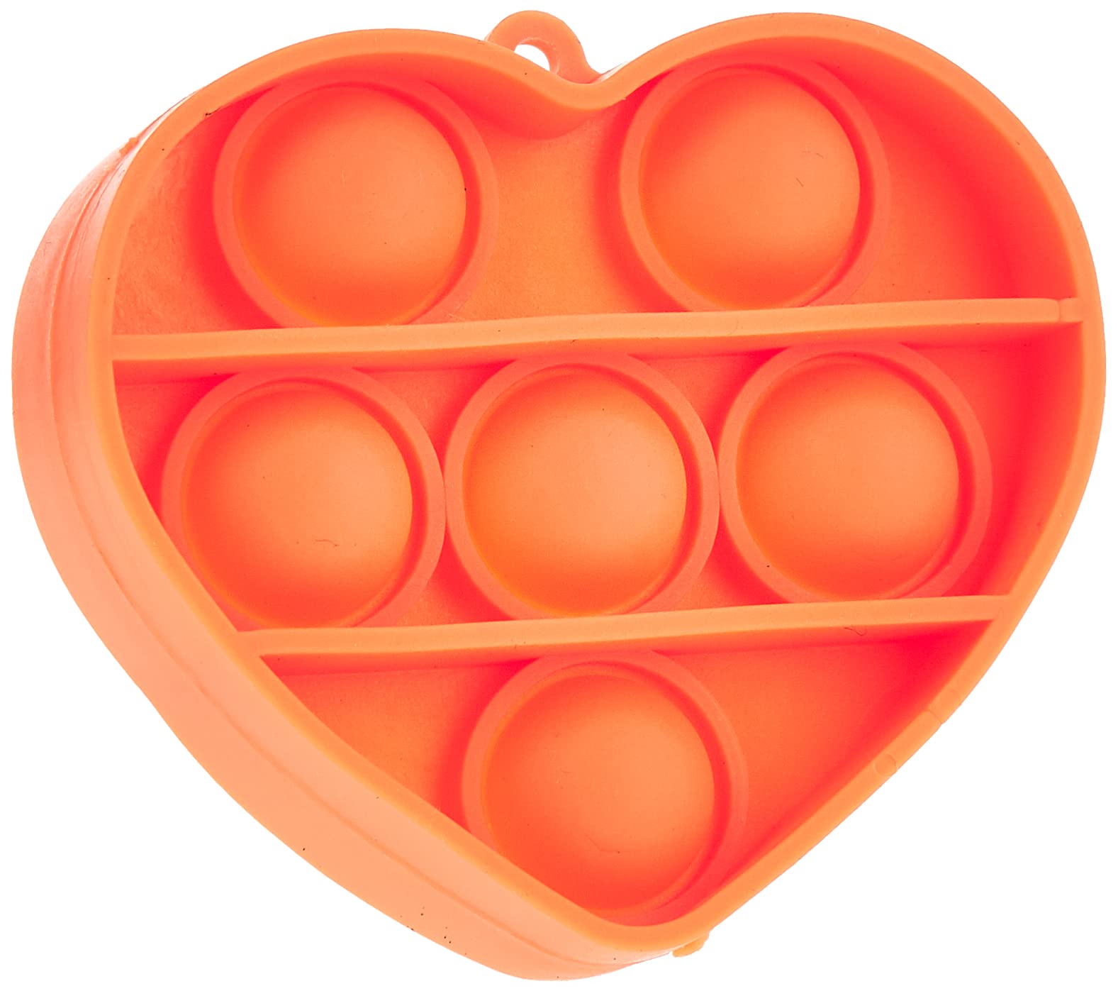 Heart Shape Push Pop Bubble Toy Keychain, Camouflage