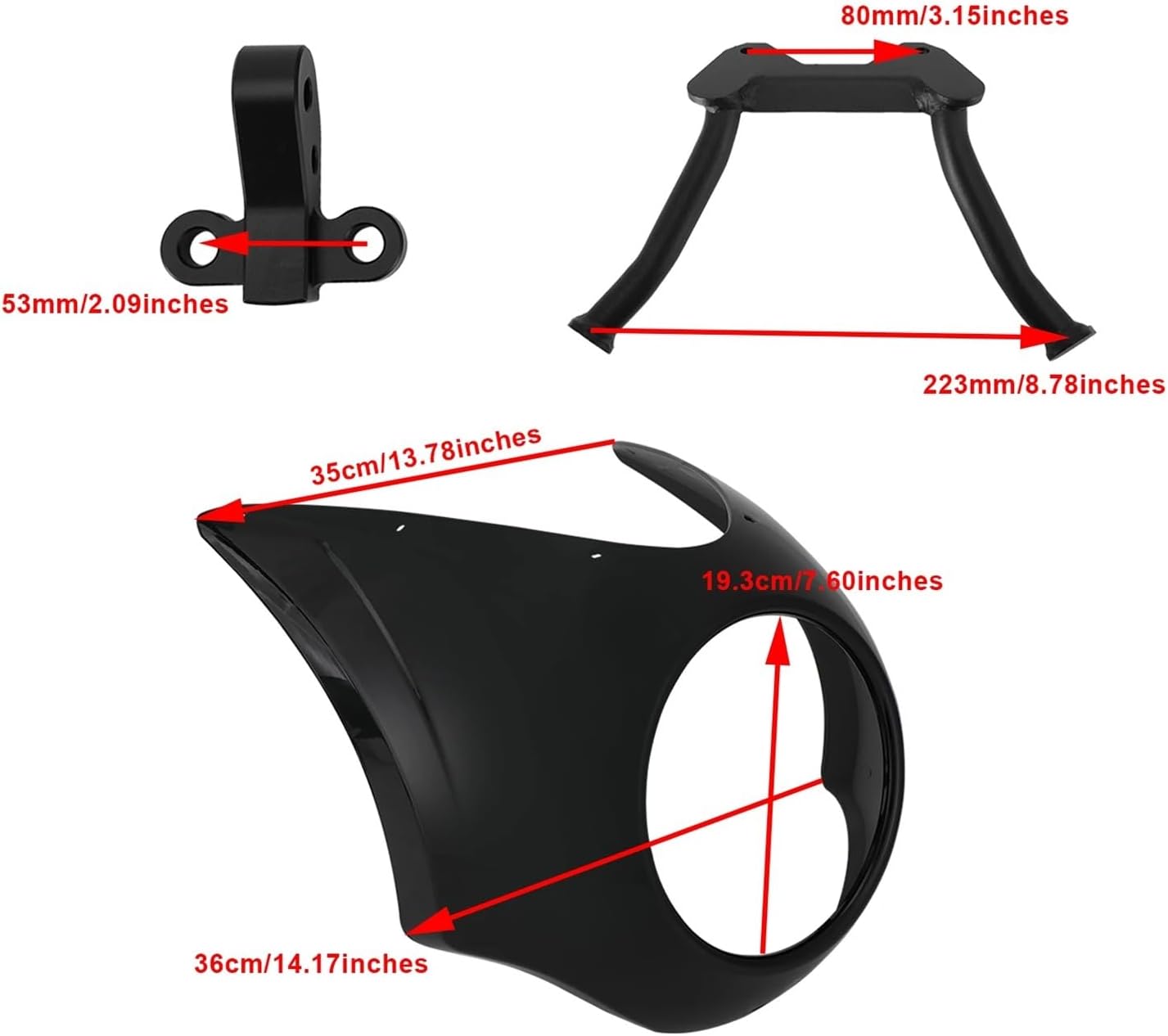 Headlight Windscreen Cover Windshield WindScreen Compatible with BMW R18 2020 2021 2022 Motorcycle Accessories(Gray Stripe)