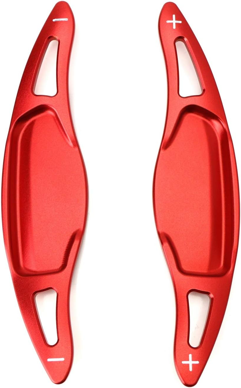 iJDMTOY Sports Red CNC Billet Aluminum Large Paddle Extensions Compatible with 2018-up Kia Stinger (CK)