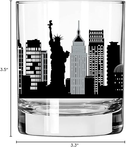 Vista 24 de Toasted Tales - Vaso de whisky Denver Skyline Cityscapes Regalo para gente de Denver City Vasos de ciudad urbana Old Fashioned Rocks Regalo