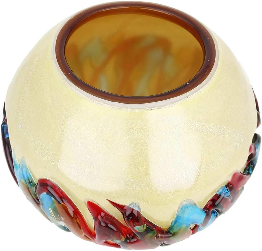 Glass Of Venice Murano Glass Vesuvio Round Vase