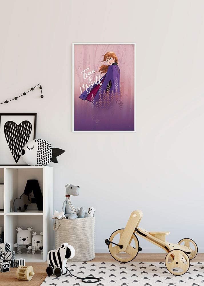 Komar Disney Frozen Anna True to Myself WB076-50 x 70 cm (WB076) Wall Picture, Children's Room, Baby Room, Decoration, Art Print, Without Frame, Size: 50 x 70 cm (W x H)
