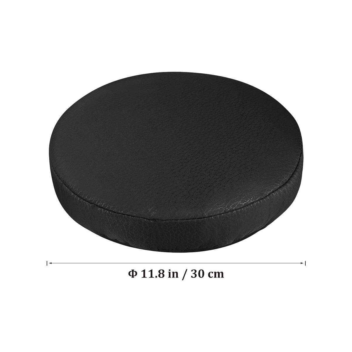 BESPORTBLE Thick Elastic Barstool Seat Cushion Cover Stool Cover Soft Round Chair Protector for Home Shop - Black (Diameter 30cm)